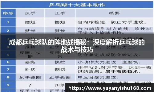 成都乒乓球队的阵地战揭秘：深度解析乒乓球的战术与技巧
